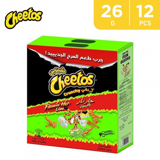 Buy Cheetos Crunchy Flamin Hot Lime Puffed Corn x g توصيل Taw eel