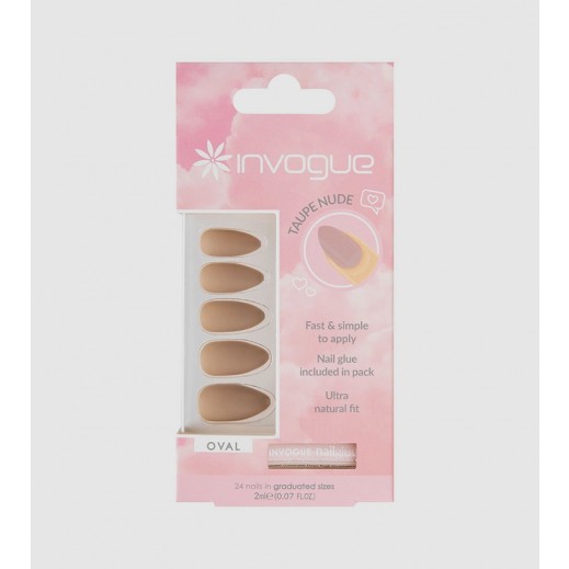 Buy Invogue Oval Nails Taupe Nude Pieces Delivered By Mezzan Pharmacy Within Hours
