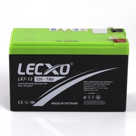 LECXO Rechargeable Sealed Lead Acid Battery 12V 7Ah