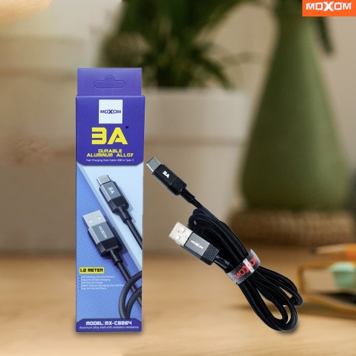 USB To C 3A Fast Charging Data Cable By Moxom - delivered by Taw9eel Fast