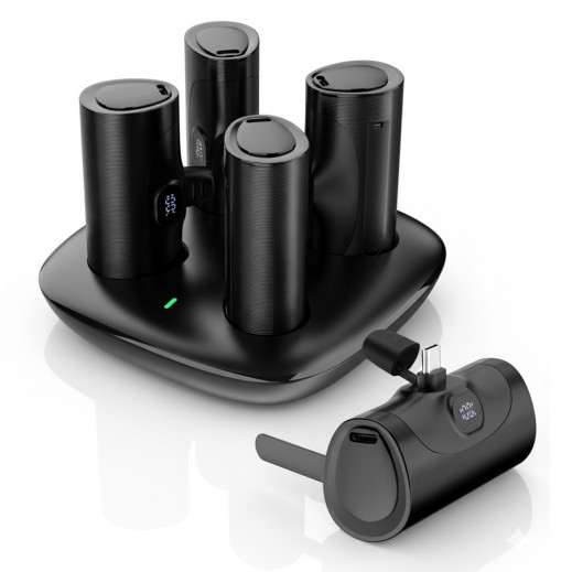 Charging Station Four 5000mAh Powerbank Type-C By Powerey