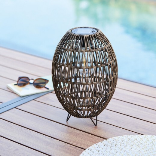 Hesperide Ravi Outdoor Solar Lamp Warm White LED - Brown 22 x 32.5 cm - delivered by Taw9eel within 1 working day 