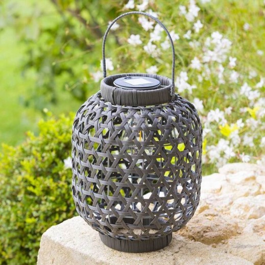 Hesperide Tola Outdoor Solar Lamp Warm White LED - Pebble Grey 23.6 x 30.8 cm - delivered by Taw9eel within 1 working day 