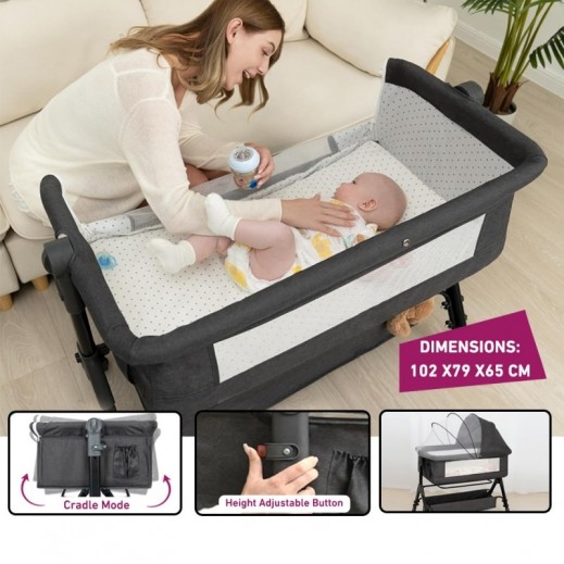 Baby Bassinet Dark Grey