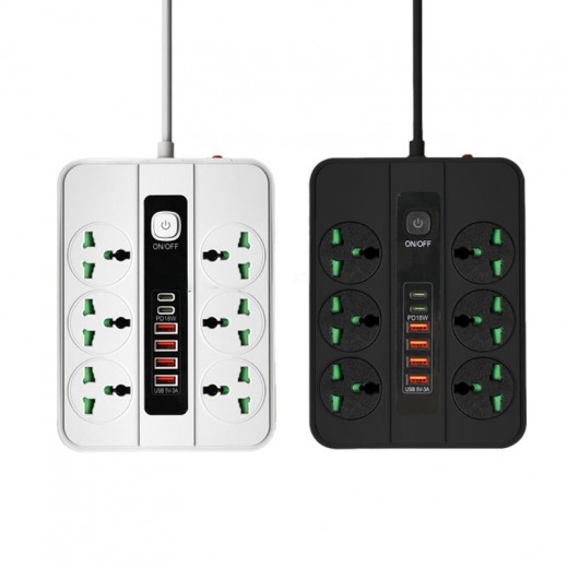 Universal 6 Socket Power Strip Extension