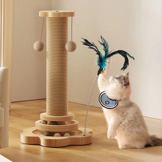 Cat Play Post With Scratcher 46 x 28 cm - delivered by Taw9eel Fast
