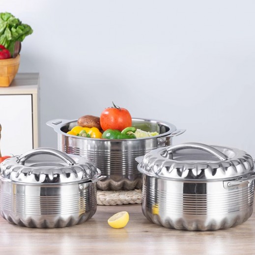 Classic Stainless Steel Hot Pot Set 57 x 57 x 53 - 3 Pieces