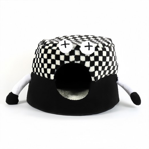 Checkered Expression Pet Bed 45.5 × 45.5 × 42cm