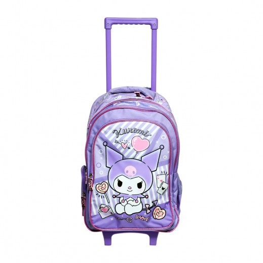 First Kid Kuromi Printed Trolley Bag 18 inch - delivered by Taw9eel within one working day 