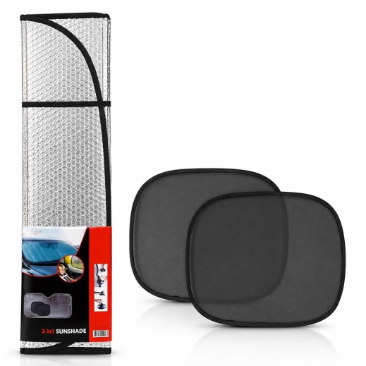 American Mechanics 3 in 1 Car Sunshade Set