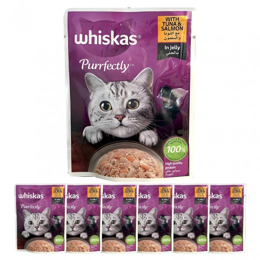 Whiskas Purrfectly Fish With Tuna & Salmon 6 x 85 g - delivered by Taw9eel Fast