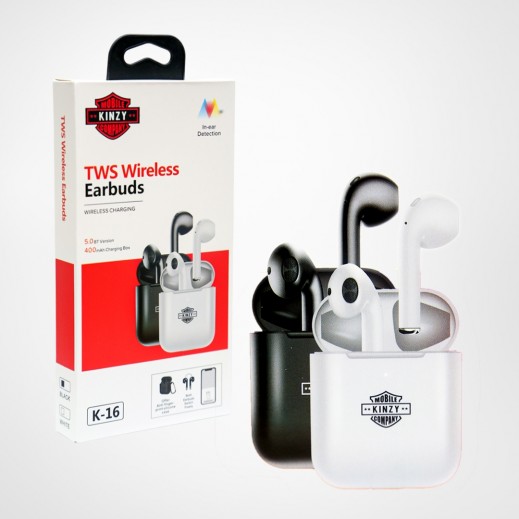 K-16 TWS Wireless Earbuds with Wireless Charging