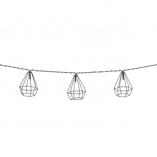 Atmosphera Steel Solar Garland 10 Balls - Black - delivered by Taw9eel within 1 working day 