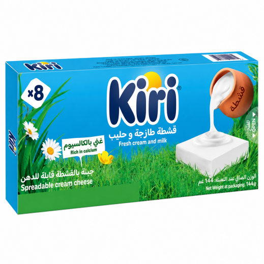 Kiri Spreadable Cream Cheese 8 Portion 144g