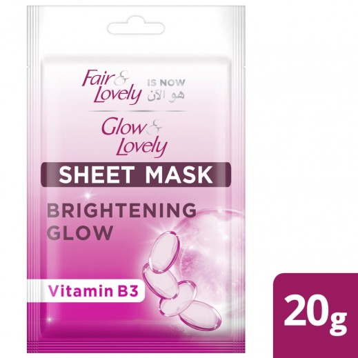 Glow & Lovely Brightening Glow Vitamin B3 Sheet Face Mask 20 g