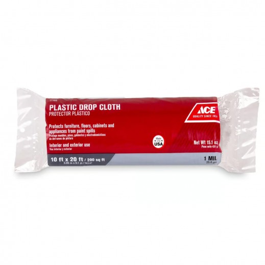 Ace Plastic Drop Cloth 9 x 12 Ft - delivered by Taw9eel within 1 working day 