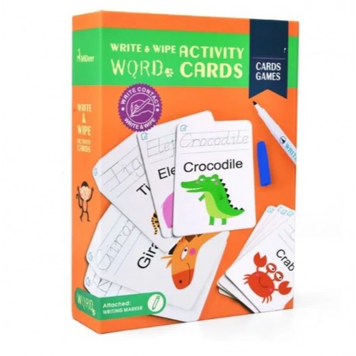 Write & Wipe Activity Flash Cards ABC 3-6 Years - delivered by Taw9eel Fast