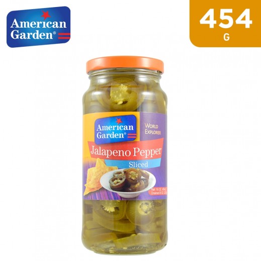 American Garden Sliced Jalapeno Pepper (454 g) - delivered by Taw9eel Fast