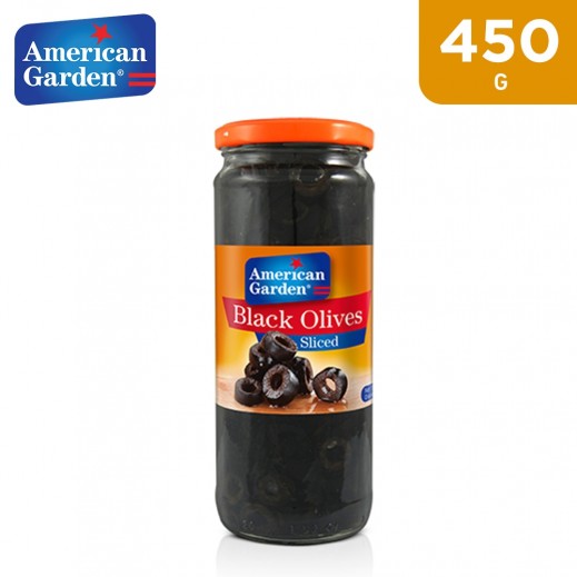 American Garden Sliced Black Olives (450 g) - delivered by Taw9eel Fast