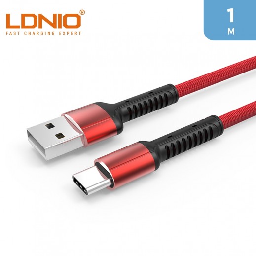 LDNIO 1m USB-A To Type-C Cable 2.4A - Red