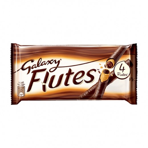 Buy Galaxy Flutes 4 Finger Chocolate 12 x 45 g توصيل