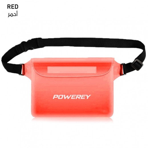 Powerey 22cm Waterproof Belt Pouch - Red - delivered by Taw9eel Fast
