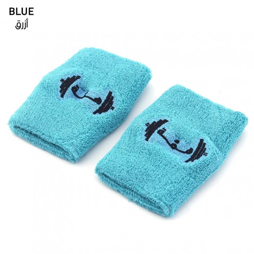 Hima - Excercise Sweat Wristbands - Blue - delivered by Taw9eel Fast