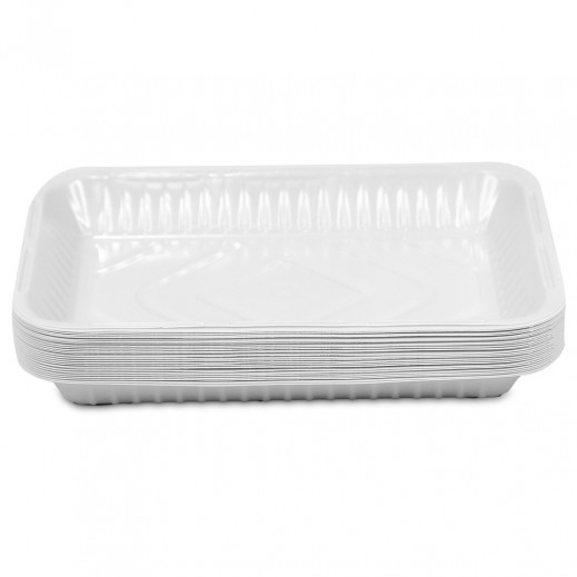 Buy Taw9eel Essentials RE-T3 Rectangular Plastic Plate 50 Pieces 2 ...