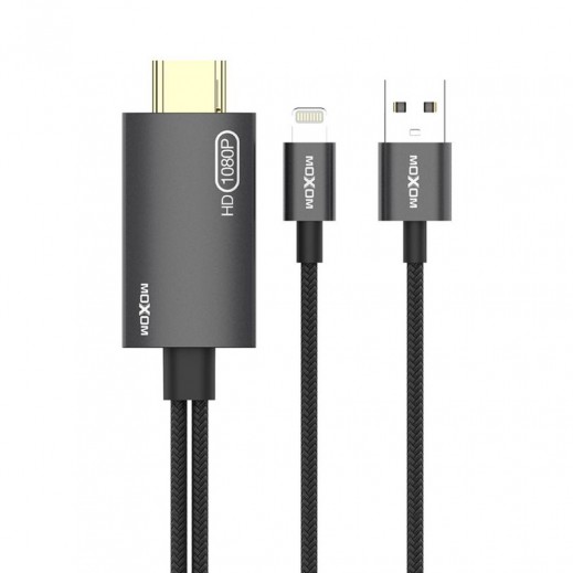 Buy Moxom Lightning to HDMI USB Adapter 2 m توصيل