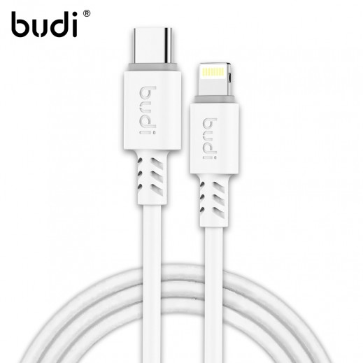 1M Usb C Sync/Charge Cable 12W/3A(Usb C To Lightning) By Budi - delivered by Taw9eel Fast