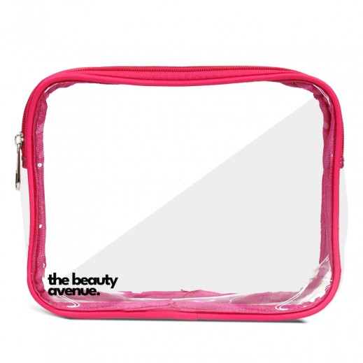 Transparent Cosmetic Bag Pink By The Beauty Avenue - delivered by Taw9eel Fast