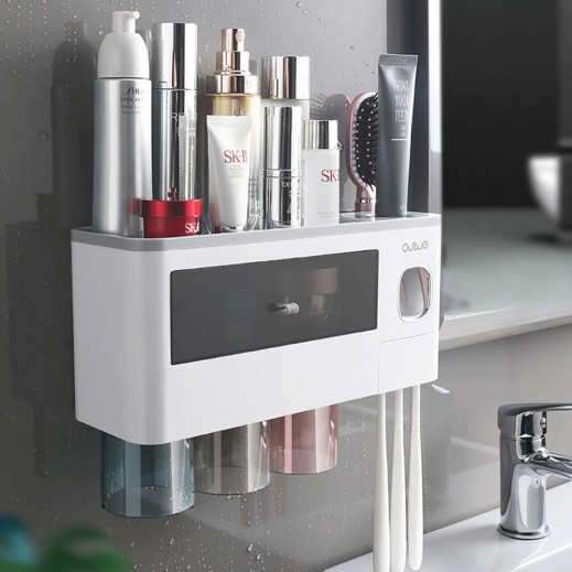 Large Wall Mounted Bathroom Organizer By Taw9eel Essentials Black
