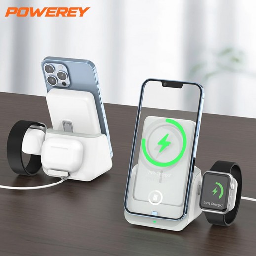 3in1 Power Bank Removable Kit 10000mah By Powerey White - delivered by Taw9eel Fast
