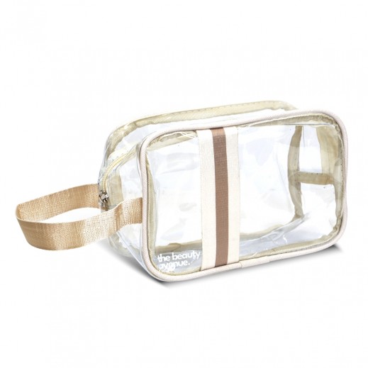 Travel Cosmetic Bag Off White By The Beauty Avenue - delivered by Taw9eel Fast