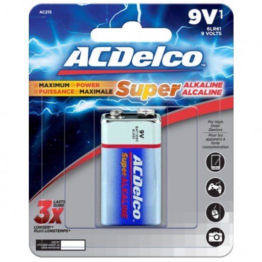 AC Delco Alkaline 9V Battery 1 PC - delivered by Taw9eel Fast