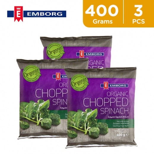 ValuePack - Emborg Organic Chopped Spinach 3 x 400 g