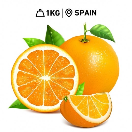 Fresh Spanish Navel Orange  (1 kg Approx.) - delivered by Taw9eel Fast