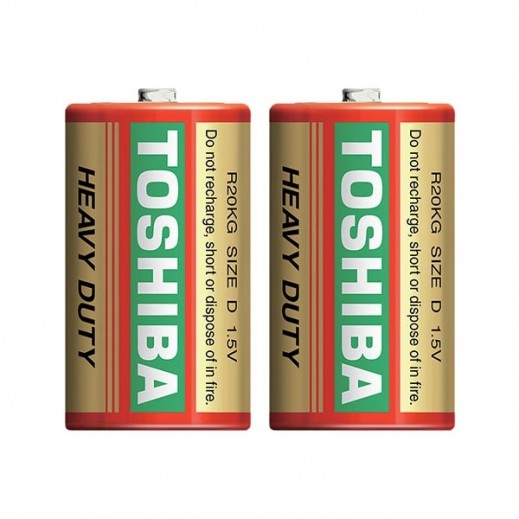 Toshiba D Carbon Zinc Heavy Duty Batteries 2 Pcs (1.5V)  - delivered by Taw9eel Fast