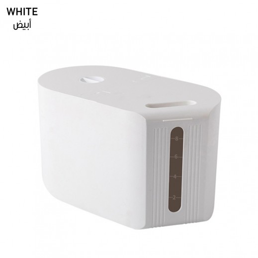 Large Grain Plastic Storage Box By Taw9eel Essentials - White