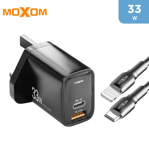 Moxom Grace PD 33W Fast Charger with 1 m Cable 