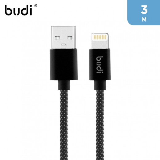 USB to Lightning Charge Cable 3m By Budi  - delivered by Taw9eel Fast