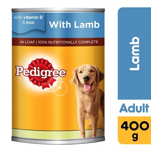 Pedigree Dog Food With Lamb 400 g - delivered by Taw9eel Fast