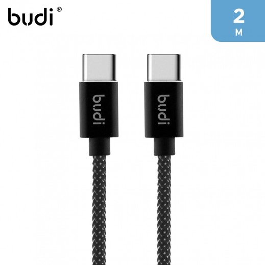 Budi 2m USB-C to USB-C Cable 65W - delivered by Taw9eel Fast