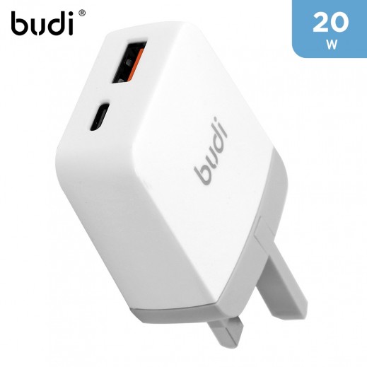 Budi 20W PD+18W QC Home Charger - delivered by Taw9eel Fast