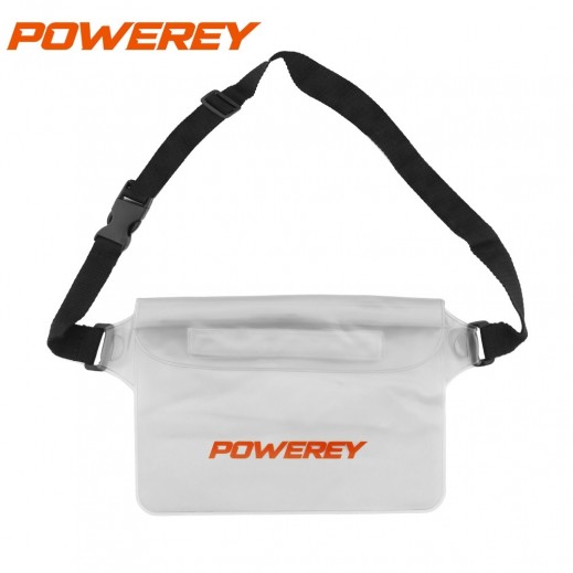 Powerey 22cm Waterproof Belt Pouch - White - delivered by Taw9eel Fast