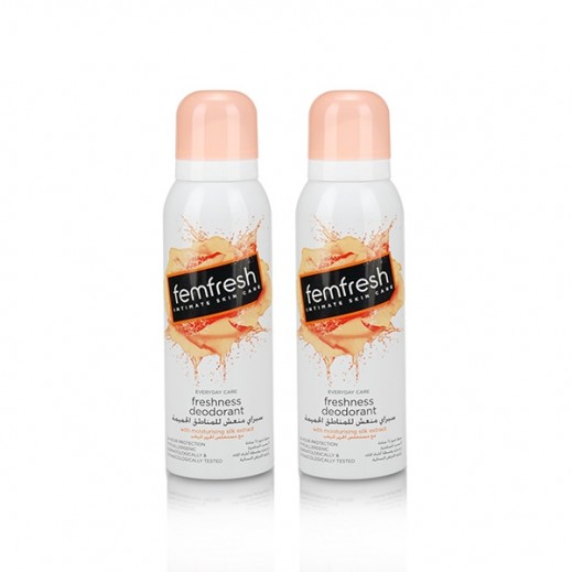 Femfresh Intimate Skincare Freshness Deodorant 2 x 125 ml - delivered by Taw9eel Fast