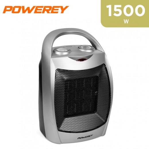 1500W Ceramic Heater with Air Fan By Powerey  - delivered by Taw9eel Fast