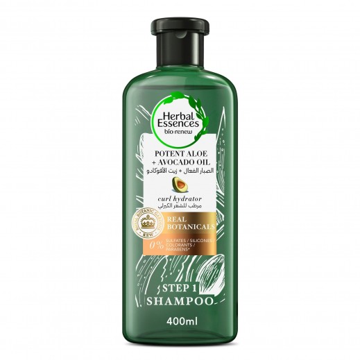 Herbal Essences Sulfate Free Potent Aloe + Avocado Oil Hair Shampoo 400ml - delivered by Taw9eel Fast