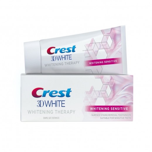 Crest 3D White Therapy Sensitive Enamel Safe Whitening Toothpaste, 75 ml - delivered by Taw9eel Fast