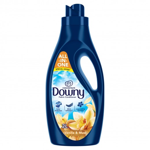 Downy Vanilla & Musk Concentrate Fabric Softener Conditioner 2 L